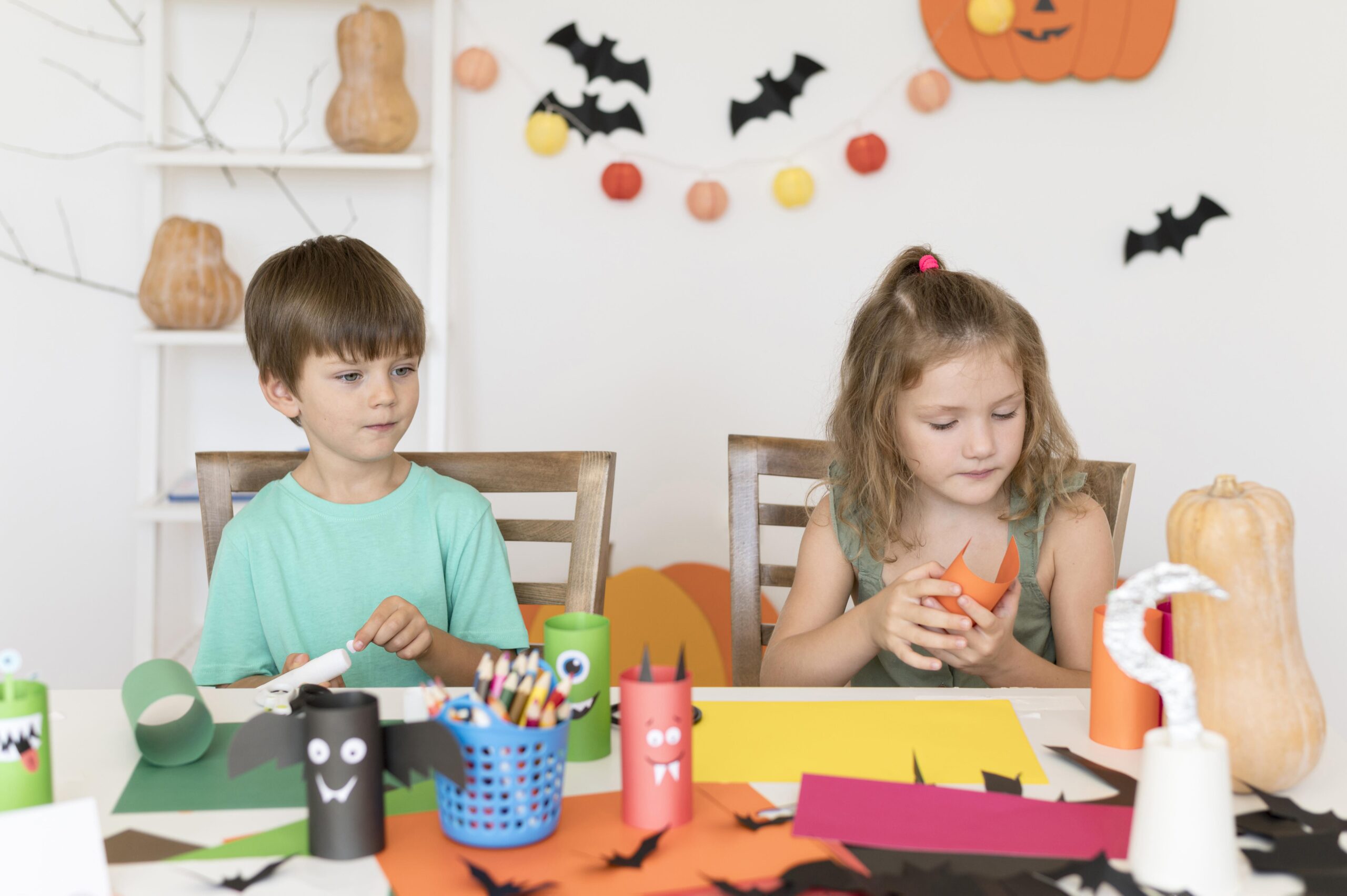 front-view-kids-with-halloween-concept-arrangements choose the best curriculum for your child with insights on Reggio Emilia approach preschool